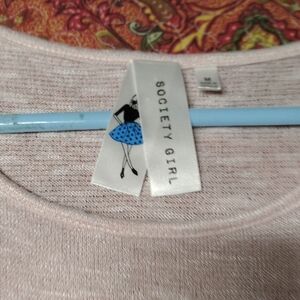 Society Girl Pink Knit Top